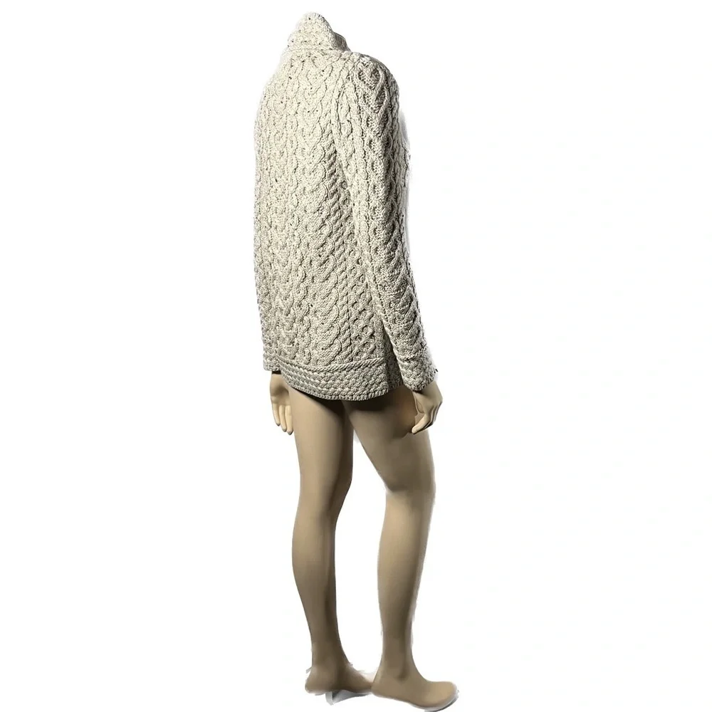 NWT Aran Mor Ireland 100% Merino Cable Knit Sweater - Picture 8 of 16